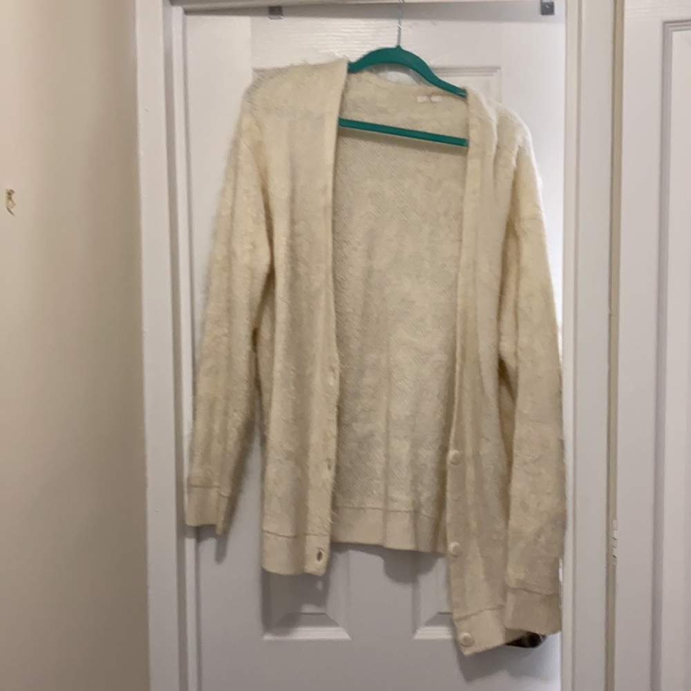 Oversized fuzzy white sweater, size large, BP from Nordstrom